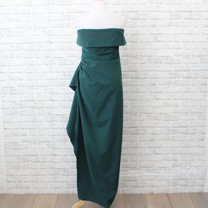 Vince Camuto Strapless Long Green Dress Size 12